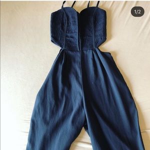 H&M navy blue jumpsuit
